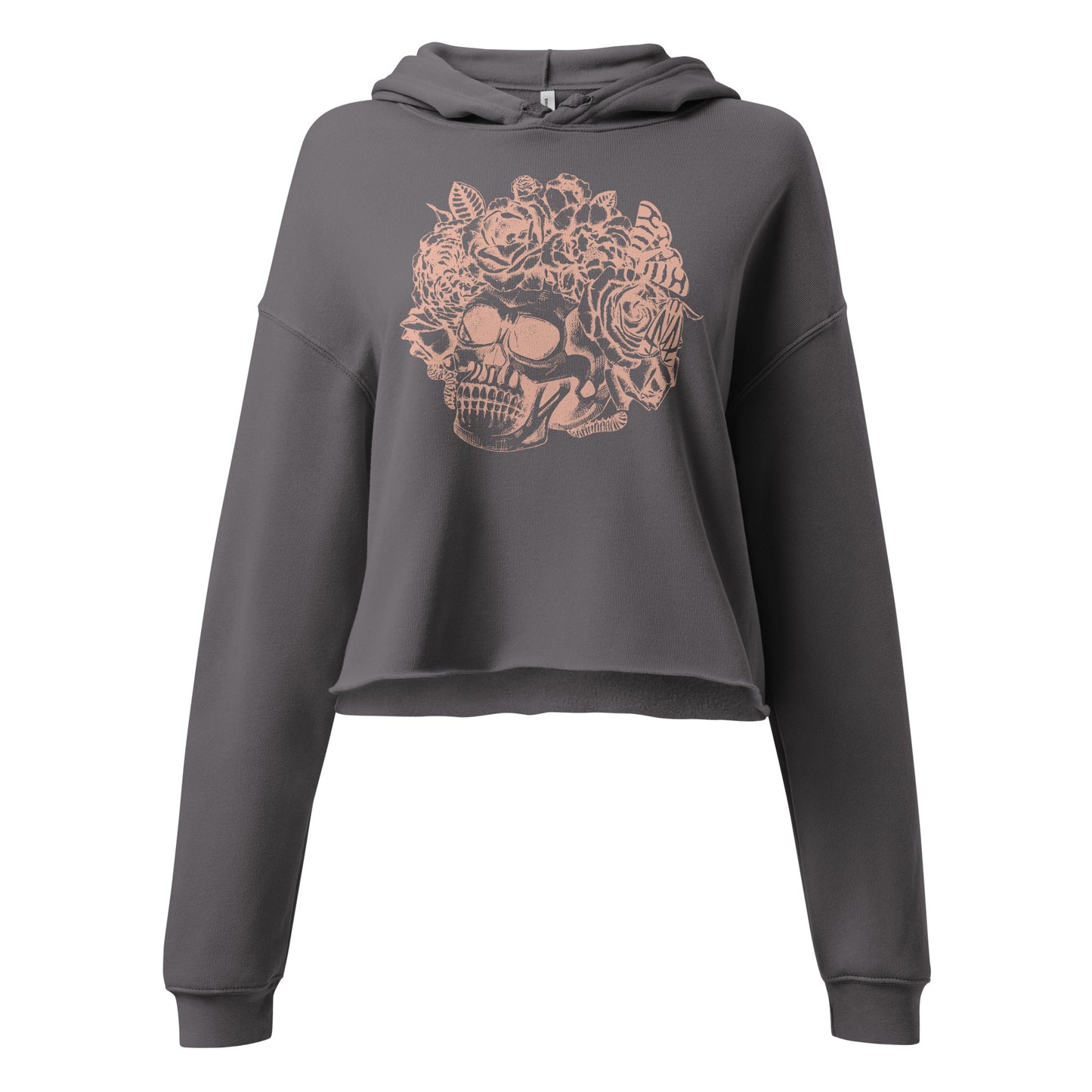 Flower Skull Crop Hoodie
