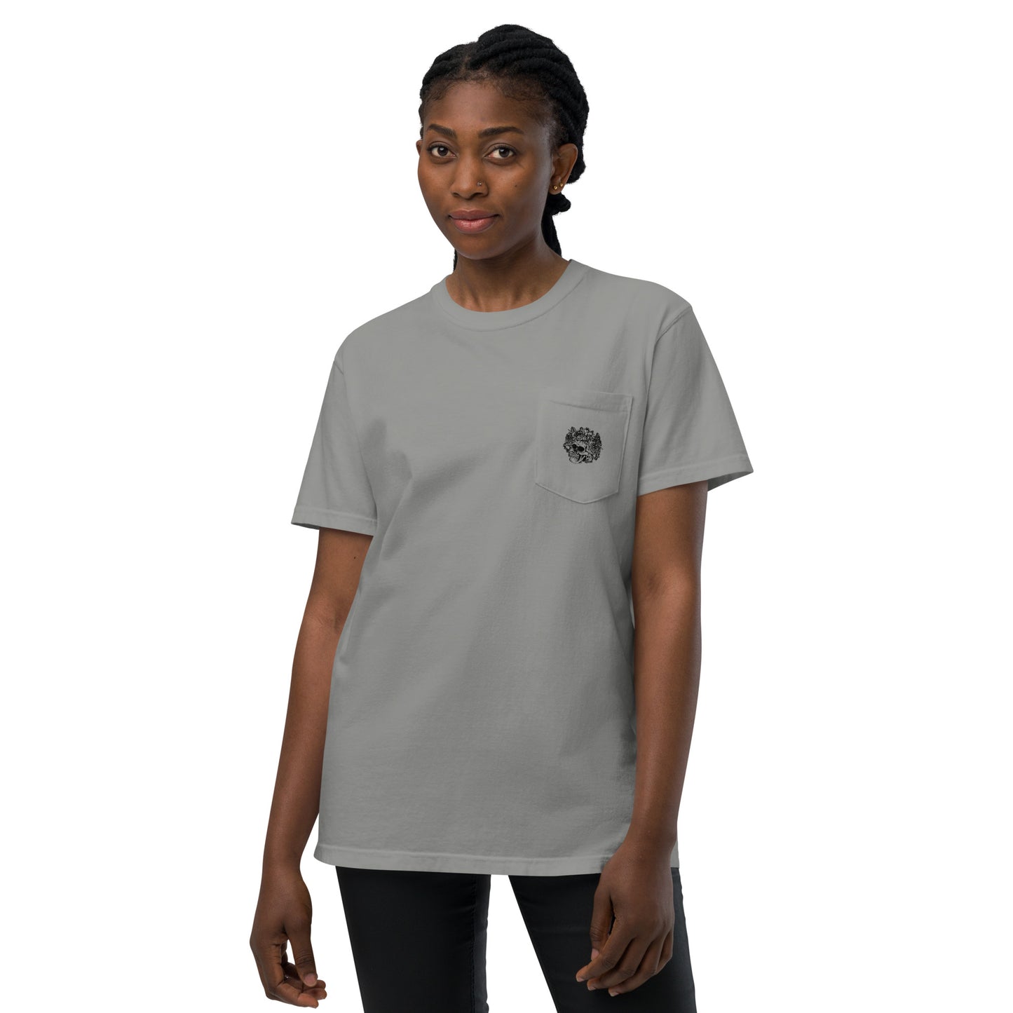Flower Skull Pocket Tee